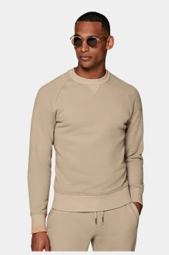 SUITSUPPLY Casual Set Hellbraun-Männlich Rundhals