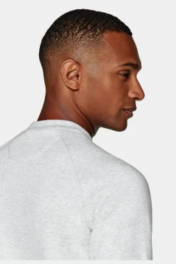 SUITSUPPLY Casual Set Hellgrau-Männlich Rundhals