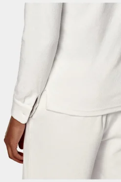 SUITSUPPLY Casual Set Poloshirt Langarm Weiß-Männlich Poloshirts