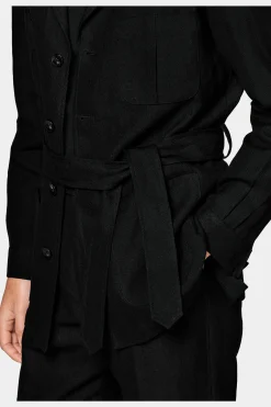 SUITSUPPLY Casual Set Schwarz-Männlich Leinenanzüge