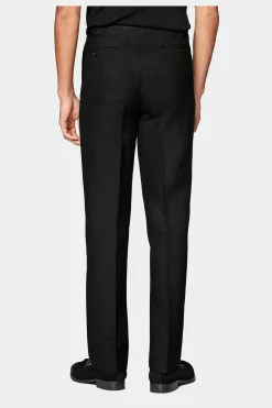 SUITSUPPLY Casual Set Schwarz-Männlich Leinenanzüge