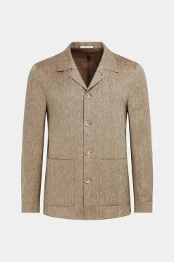 SUITSUPPLY Casual Set Taupe-Männlich Leinenanzüge