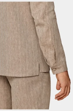 SUITSUPPLY Casual Set Taupe-Männlich Leinenanzüge