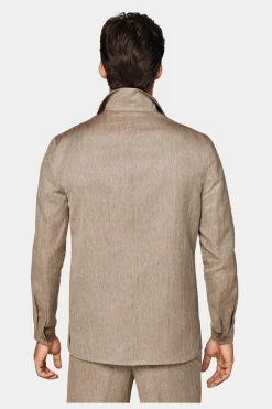 SUITSUPPLY Casual Set Taupe-Männlich Leinenanzüge