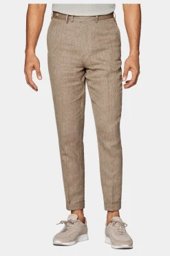 SUITSUPPLY Casual Set Taupe-Männlich Leinenanzüge