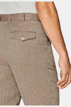 SUITSUPPLY Casual Set Taupe-Männlich Leinenanzüge