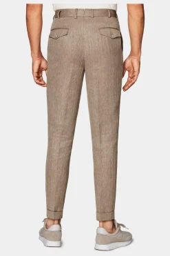 SUITSUPPLY Casual Set Taupe-Männlich Leinenanzüge
