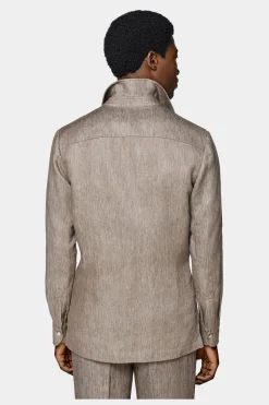 SUITSUPPLY Casual Set Taupe-Männlich Leinenanzüge