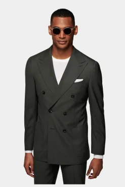 SUITSUPPLY Custom Made Anzug Dunkelgrün-Männlich Business Anzüge