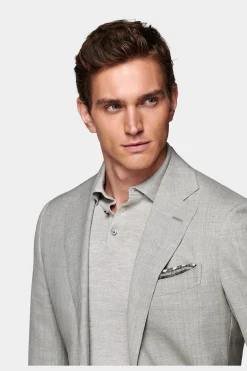 SUITSUPPLY Custom Made Anzug Hellgrau-Männlich Business Anzüge