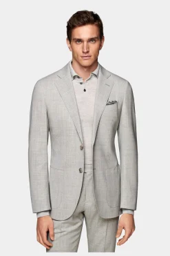 SUITSUPPLY Custom Made Anzug Hellgrau-Männlich Business Anzüge