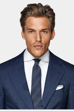 SUITSUPPLY Custom Made Anzug Mittelblau-Männlich Business Anzüge