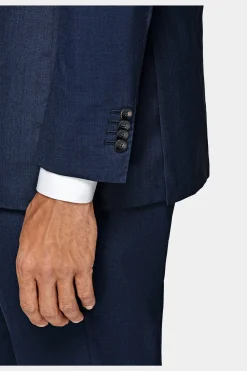 SUITSUPPLY Custom Made Anzug Mittelblau-Männlich Business Anzüge