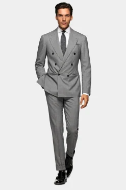 SUITSUPPLY Custom Made Anzug Mittelgrau-Männlich Business Anzüge