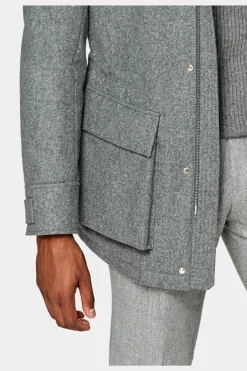 SUITSUPPLY Daunen-Fieldjacket Hellgrau-Männlich Casual Jacken