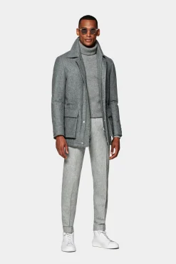 SUITSUPPLY Daunen-Fieldjacket Hellgrau-Männlich Casual Jacken