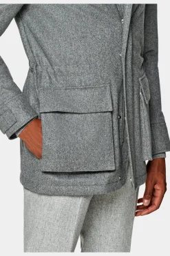 SUITSUPPLY Daunen-Fieldjacket Hellgrau-Männlich Casual Jacken