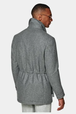 SUITSUPPLY Daunen-Fieldjacket Hellgrau-Männlich Casual Jacken