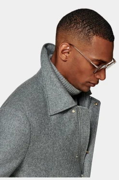 SUITSUPPLY Daunen-Fieldjacket Hellgrau-Männlich Casual Jacken