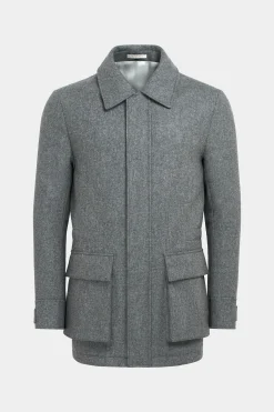 SUITSUPPLY Daunen-Fieldjacket Hellgrau-Männlich Casual Jacken