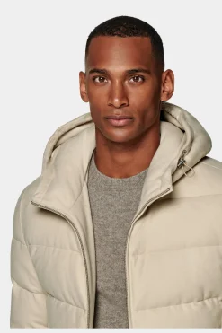 SUITSUPPLY Daunenjacke Hellbraun-Männlich Casual Jacken