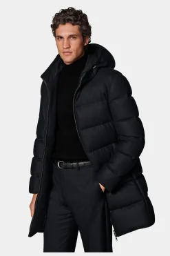 SUITSUPPLY Daunenjacke Lang Navy-Männlich Casual Jacken