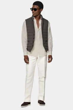 SUITSUPPLY Daunenweste Braun-Männlich Westen