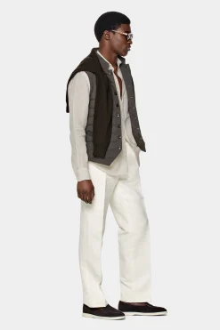 SUITSUPPLY Daunenweste Braun-Männlich Westen