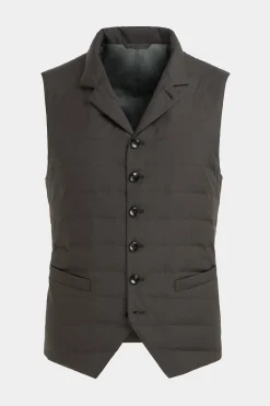 SUITSUPPLY Daunenweste Braun-Männlich Westen