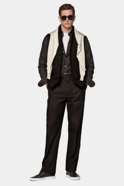 SUITSUPPLY Daunenweste Dunkelbraun-Männlich Westen