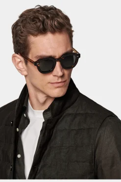 SUITSUPPLY Daunenweste Dunkelbraun-Männlich Westen