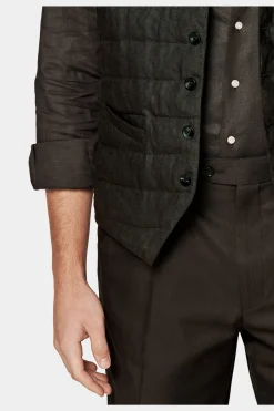 SUITSUPPLY Daunenweste Dunkelbraun-Männlich Westen