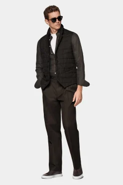 SUITSUPPLY Daunenweste Dunkelbraun-Männlich Westen