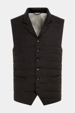 SUITSUPPLY Daunenweste Dunkelbraun-Männlich Westen