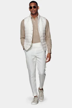 SUITSUPPLY Daunenweste Weiss-Männlich Westen