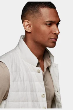 SUITSUPPLY Daunenweste Weiss-Männlich Westen