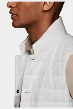 SUITSUPPLY Daunenweste Weiss-Männlich Westen