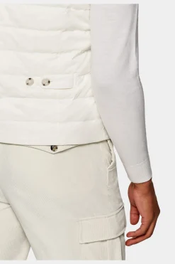 SUITSUPPLY Daunenweste Weiss-Männlich Westen