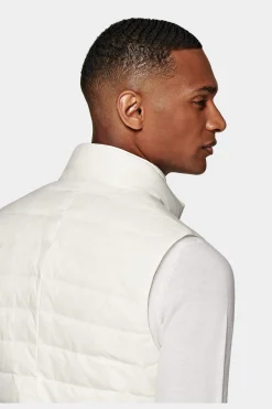 SUITSUPPLY Daunenweste Weiss-Männlich Westen