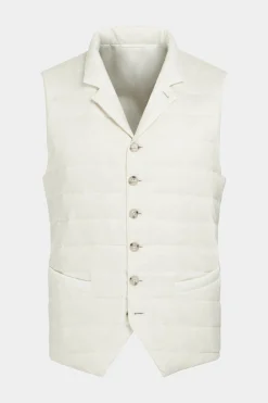 SUITSUPPLY Daunenweste Weiss-Männlich Westen