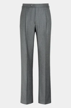 SUITSUPPLY Duca Hose Mittelgrau Bundfalte-Männlich Elegante Hosen