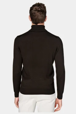 SUITSUPPLY Dunkelbraun Halber Reißverschluss-Männlich Cardigans & Troyer