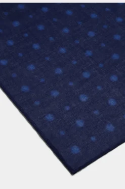 SUITSUPPLY Einstecktuch Blau Mit Grafik-Muster-Männlich Einstecktücher