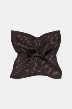 SUITSUPPLY Einstecktuch Braun Florales Muster-Männlich Einstecktücher