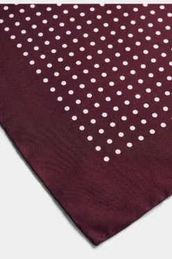 SUITSUPPLY Einstecktuch Dunkelrot Gepunktet-Männlich Einstecktücher
