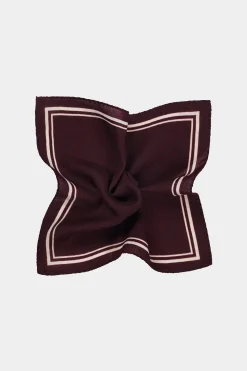 SUITSUPPLY Einstecktuch Dunkelrot Gerahmt-Männlich Einstecktücher