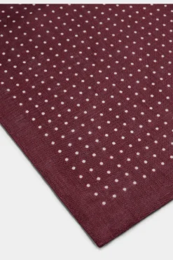 SUITSUPPLY Einstecktuch Dunkelrot Gepunktet-Männlich Einstecktücher