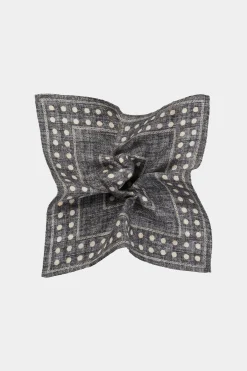 SUITSUPPLY Einstecktuch Grau Gepunktet-Männlich Einstecktücher
