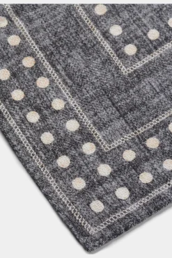 SUITSUPPLY Einstecktuch Grau Gepunktet-Männlich Einstecktücher