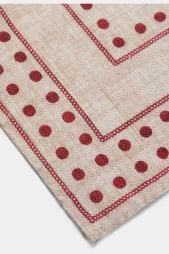 SUITSUPPLY Einstecktuch Hellbraun Gepunktet-Männlich Einstecktücher